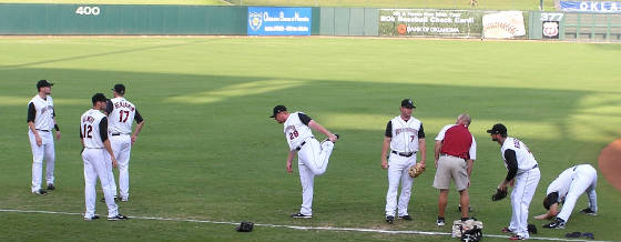 pre-game warm ups - Oklahoma City