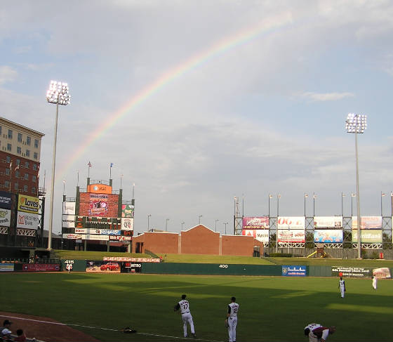 A rainbow over the ballpark - Oklahoma City